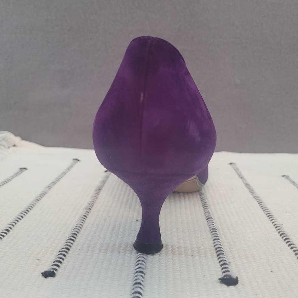 VTG Manolo Blahnik Purple Suede Bottopla Pumps Sq… - image 10