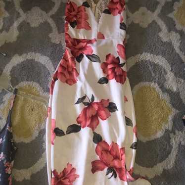 Flower print maxi dress
