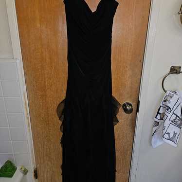Jessica McClintock Long Black Strapless Dress