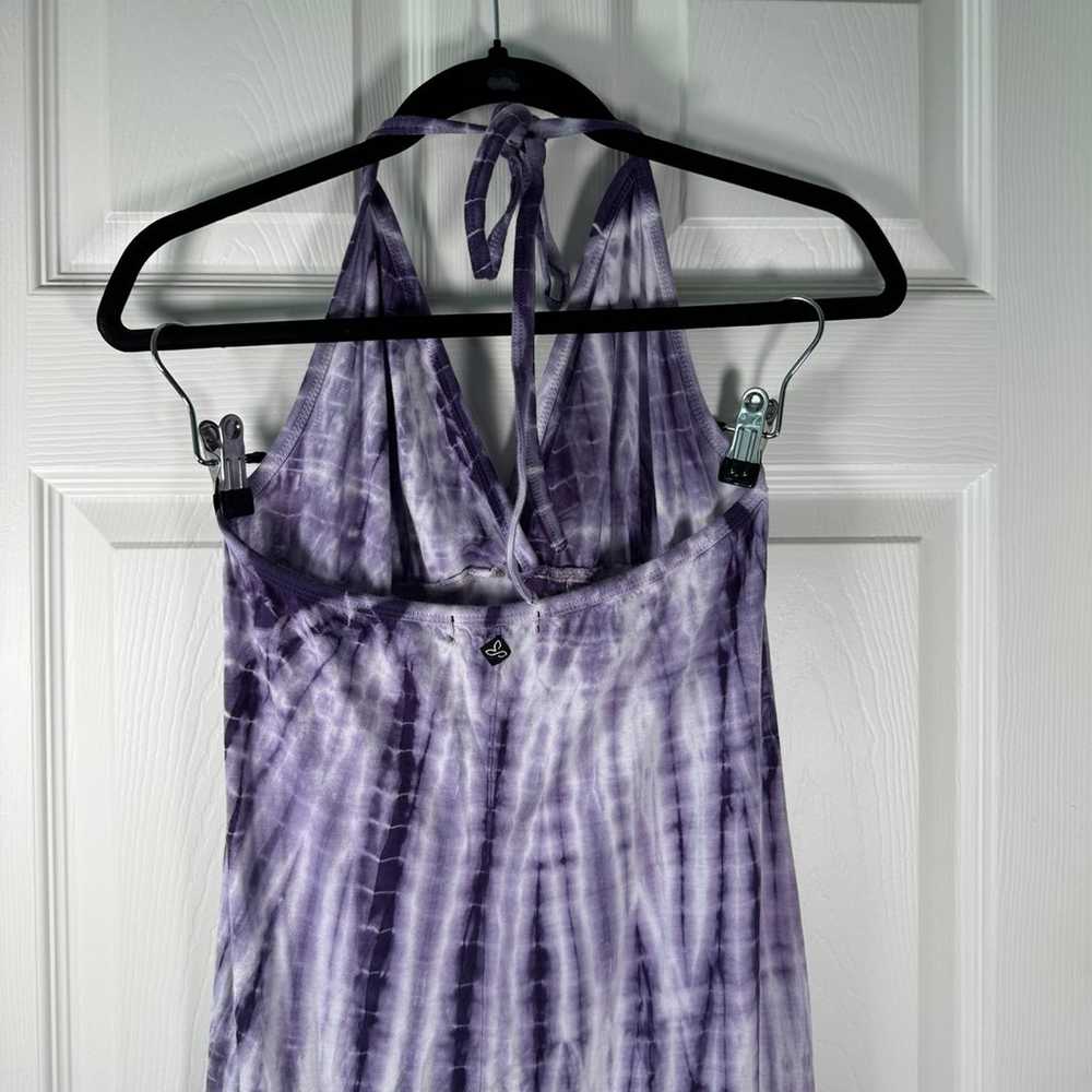 PrAna Tie Dye Purple Maxi Halter Tie Top Hippie S… - image 4