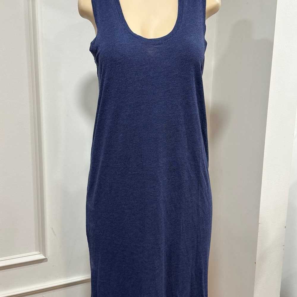 Madewell Jersey Blue Tank Dress Size Large - image 2