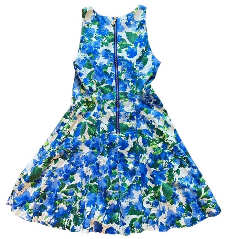 Milly zip back cotton floral flower blue green fi… - image 5