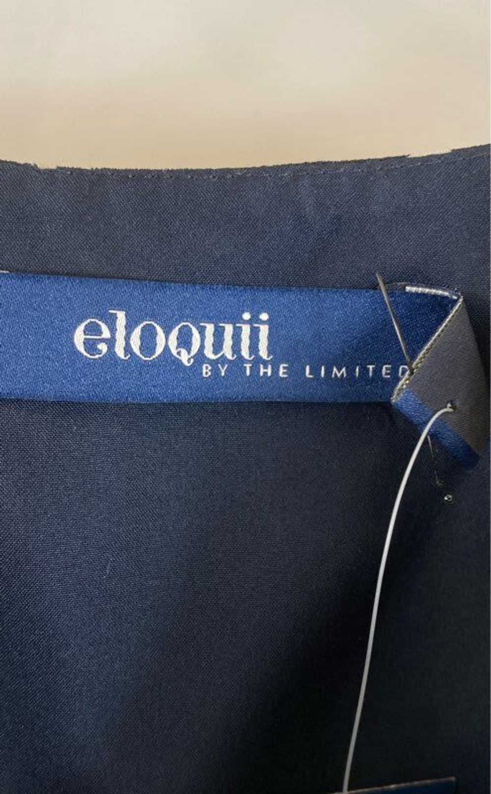 Eloquii Women Blue Drape Printed Dress Sz 16W - image 3