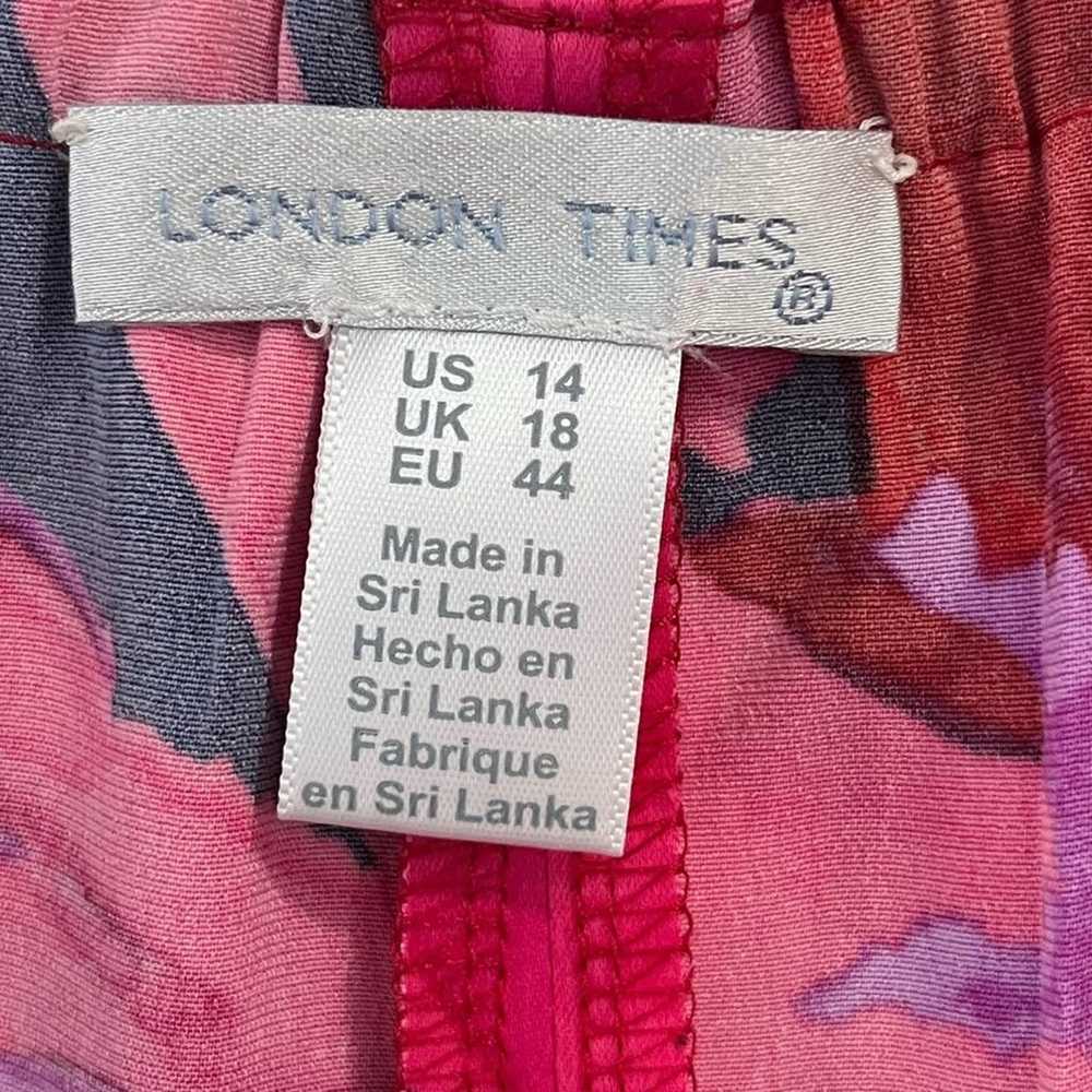 London Times floral Off Shoulder Ruffle Dress 14 - image 6