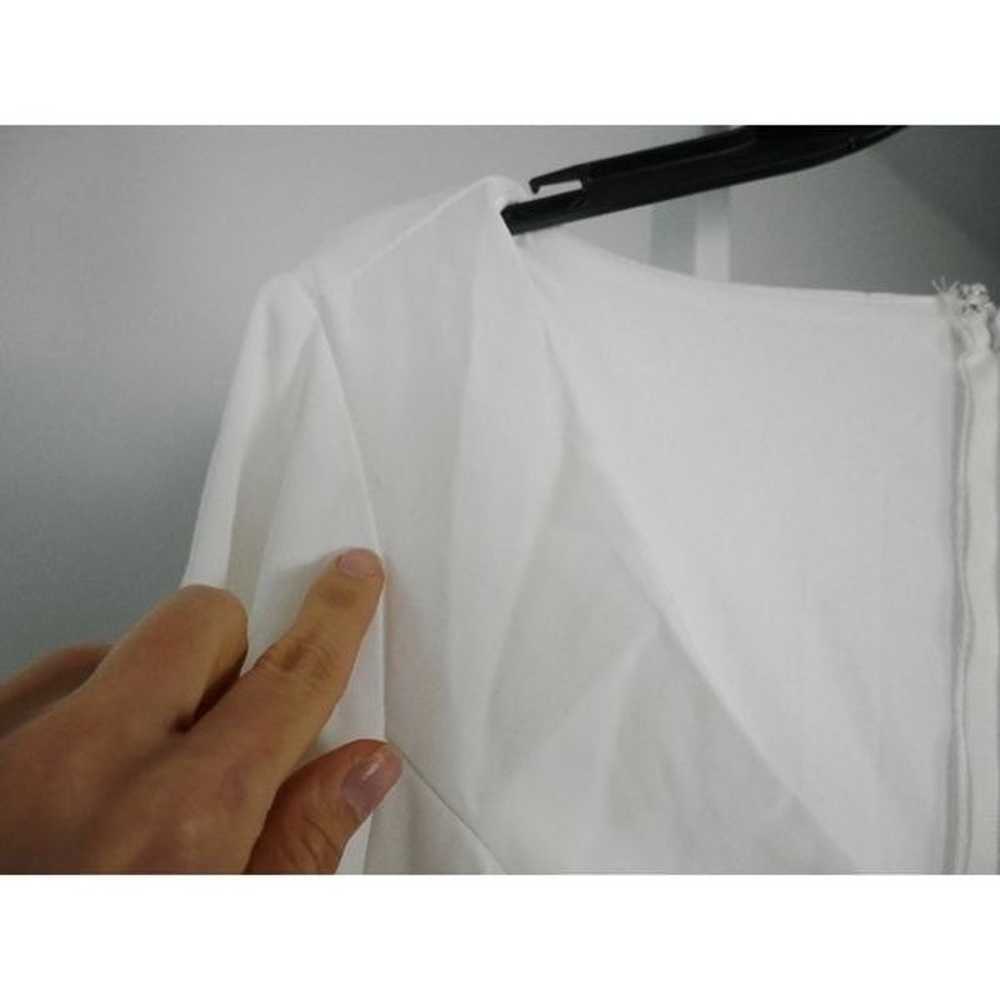 Lulu's White Long Sleeve V-neck Maxi Formal Dress… - image 11