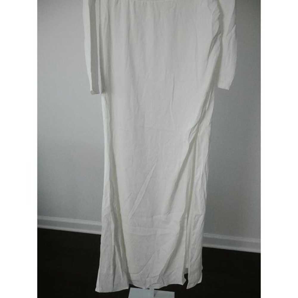 Lulu's White Long Sleeve V-neck Maxi Formal Dress… - image 6