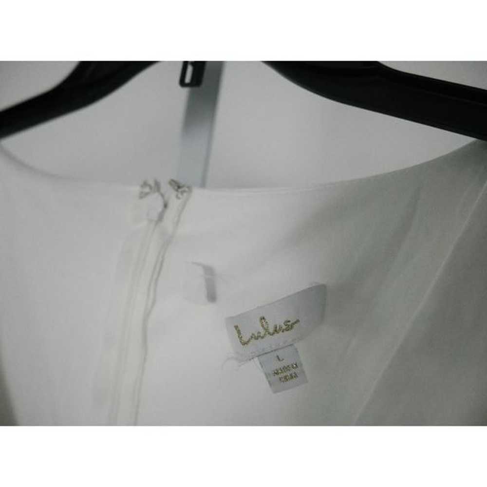 Lulu's White Long Sleeve V-neck Maxi Formal Dress… - image 9