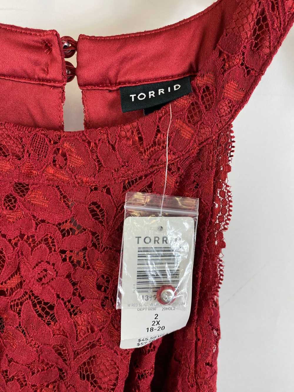 Torrid Women Burgundy Lace Dress 2X NWT - image 3