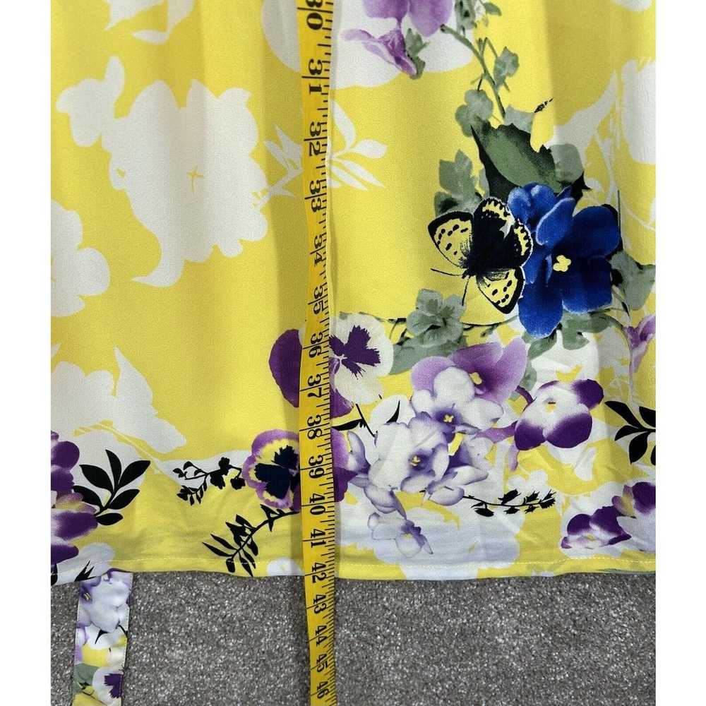 CJ Banks Dress Womens 2X Midi Yellow Floral Elast… - image 5