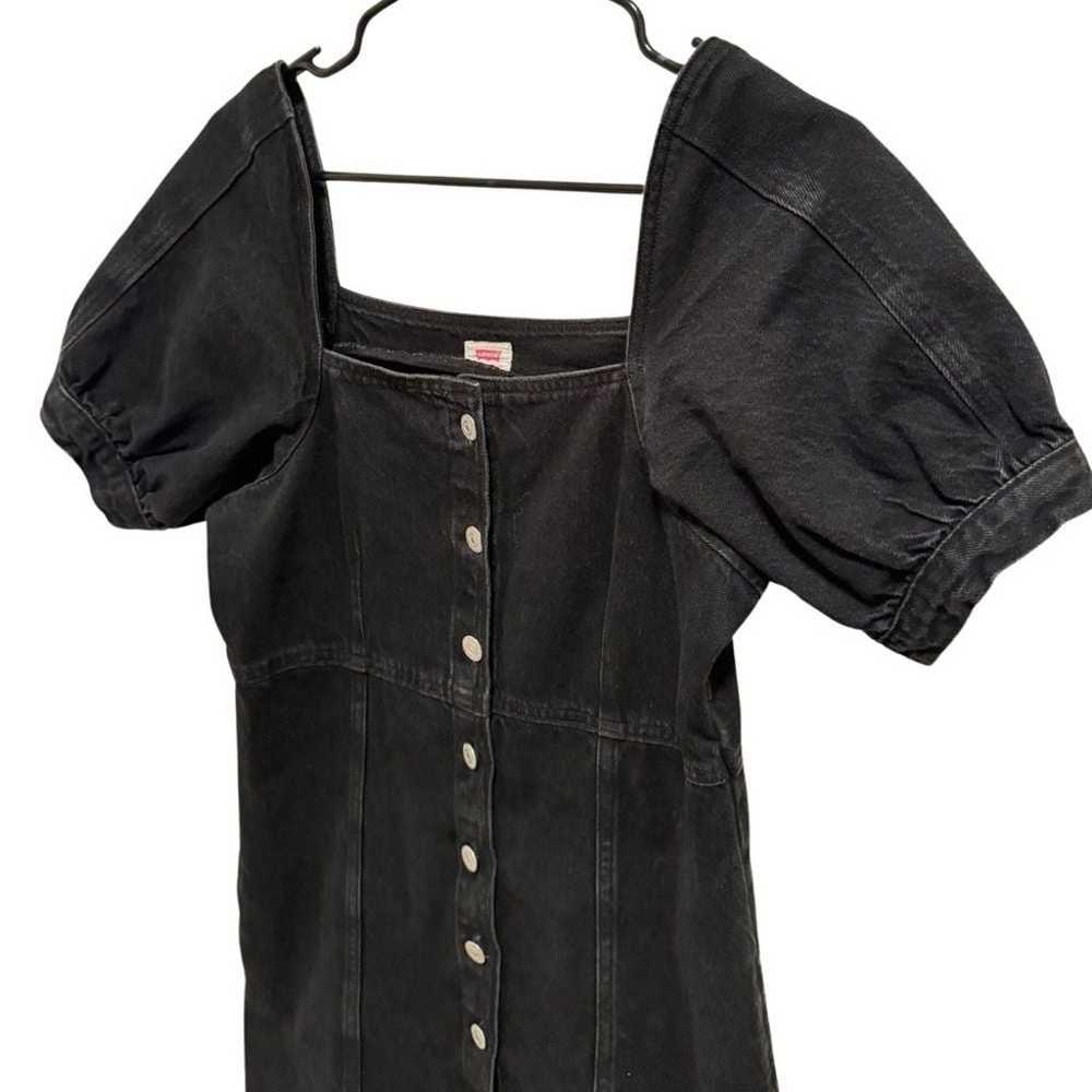 Levi's Black Denim Rhode Mini Dress - image 3
