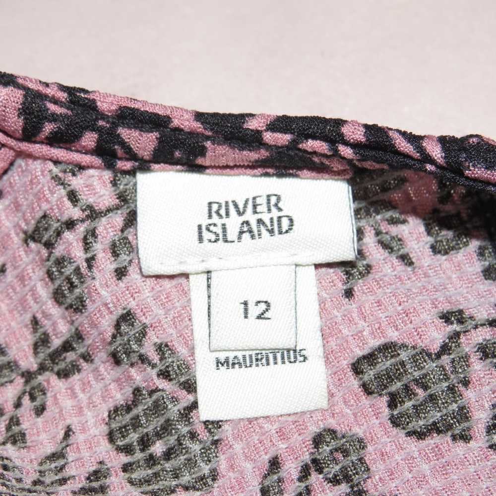 River Island Pink Floral Puff Sleeve Midi Dress - image 8