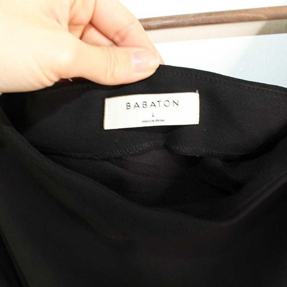 Babaton Off the Shoulder 3/4 Sleeve Dress Black L - image 3