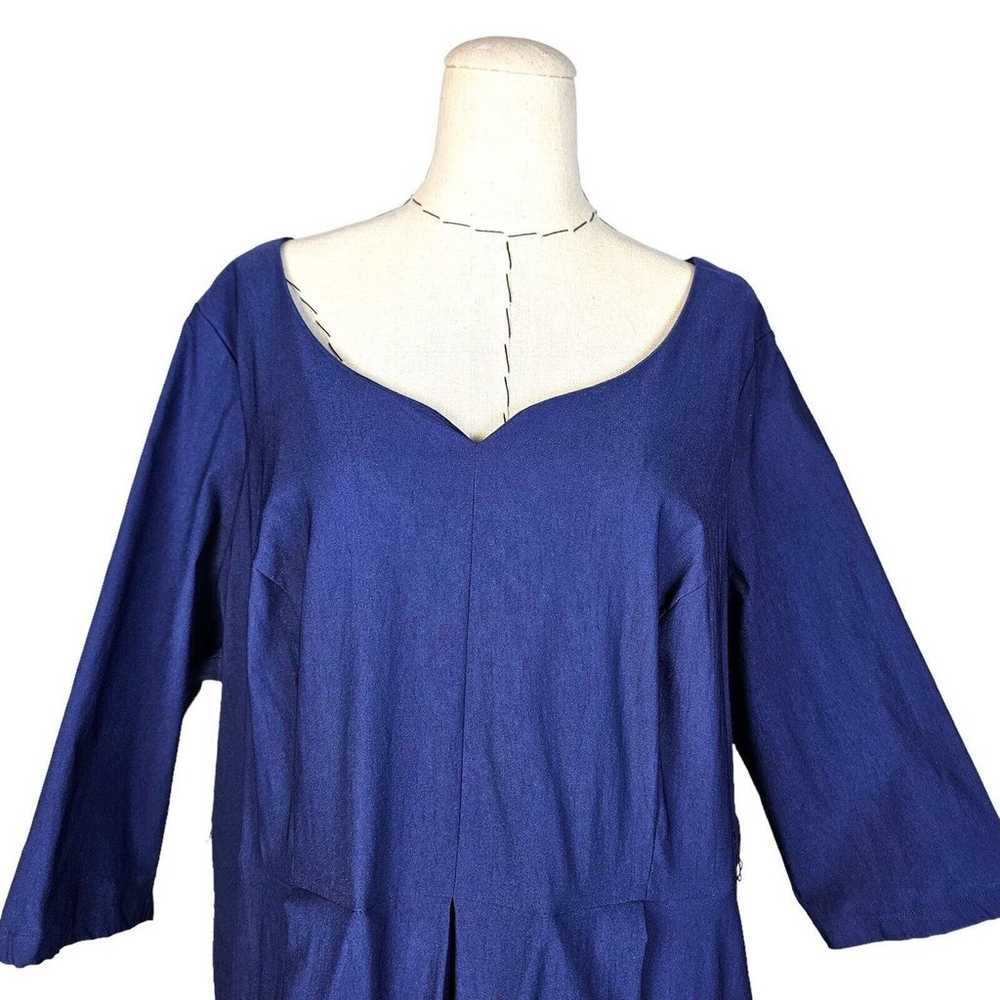 ModCloth Blue Sweetheart Neck Vintage Inspired A-… - image 5