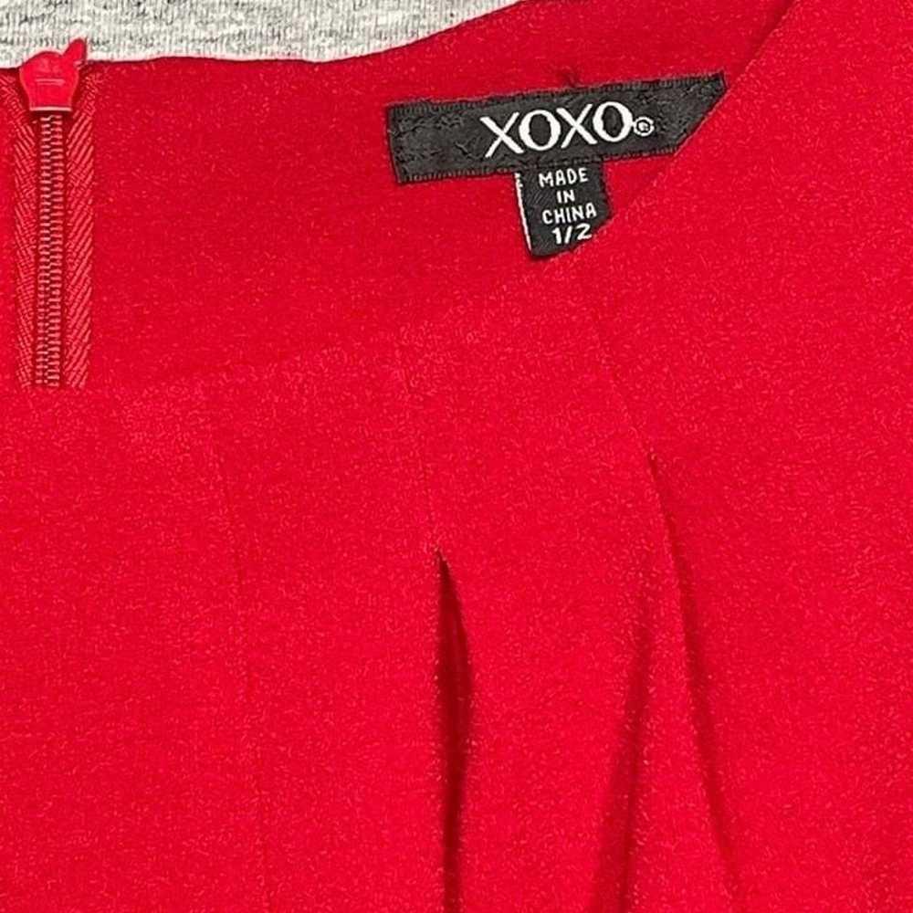 Women's XOXO Red Sleeveless Belted Dress Size 1/2 - image 3
