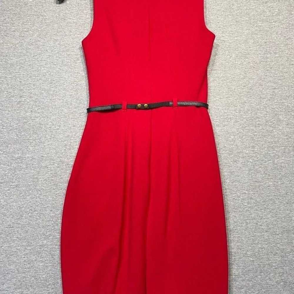 Women's XOXO Red Sleeveless Belted Dress Size 1/2 - image 7