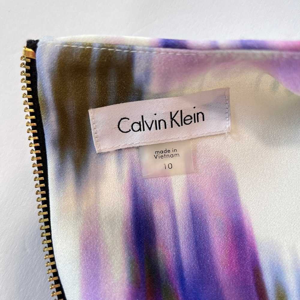 Calvin Klein Colorful Blue Ivory Abstract Sleevel… - image 7