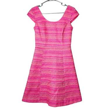 Lilly Pulitzer Mini Dress Size 2 Hot Pink & Metal… - image 1
