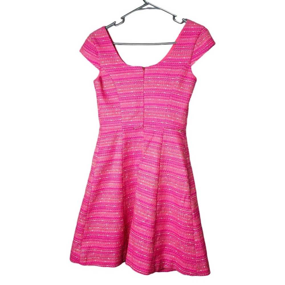 Lilly Pulitzer Mini Dress Size 2 Hot Pink & Metal… - image 2