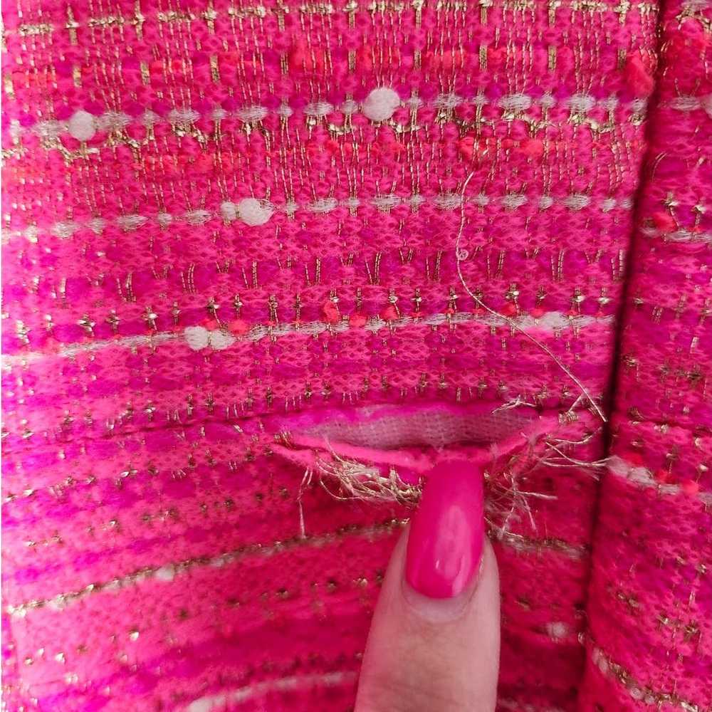 Lilly Pulitzer Mini Dress Size 2 Hot Pink & Metal… - image 3