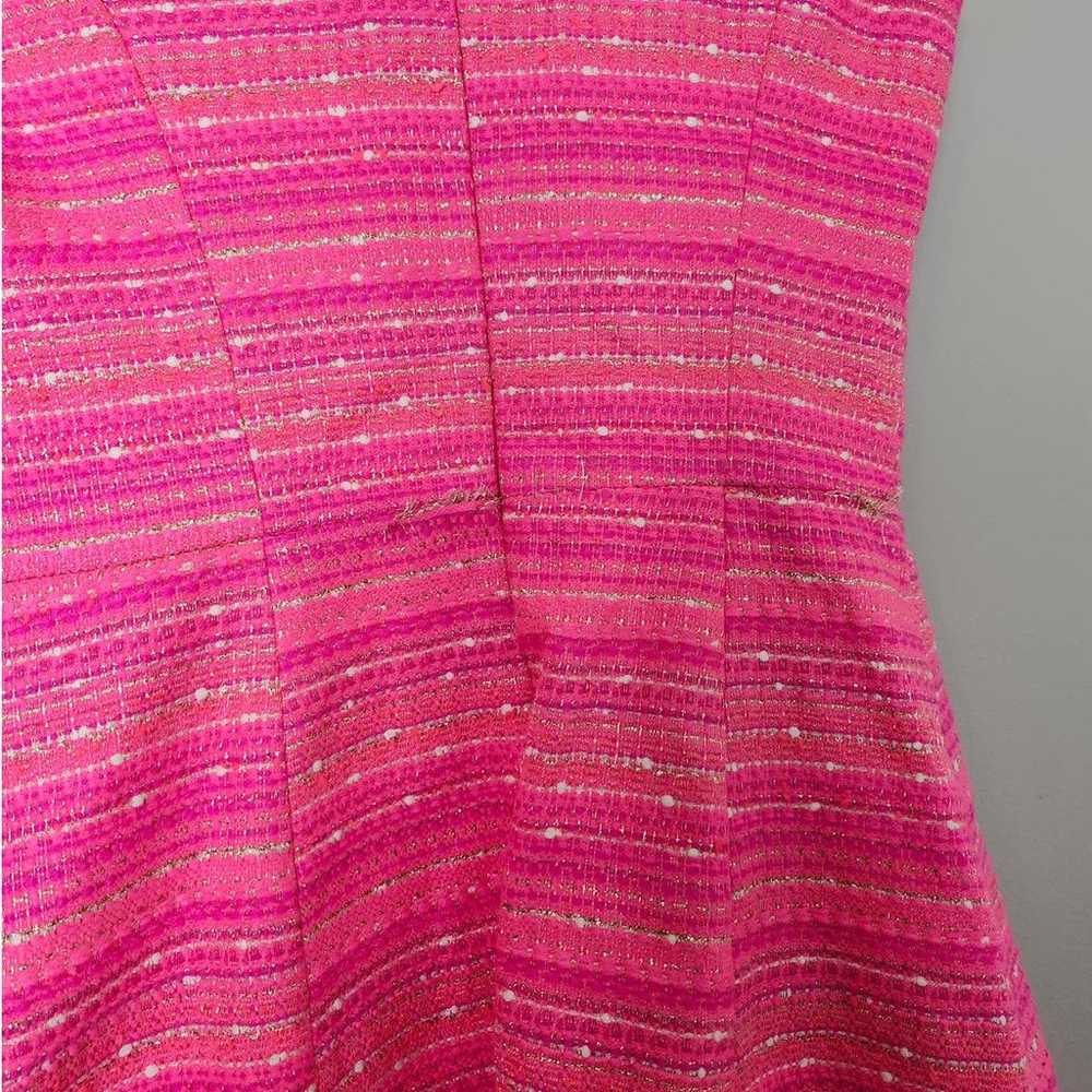 Lilly Pulitzer Mini Dress Size 2 Hot Pink & Metal… - image 4