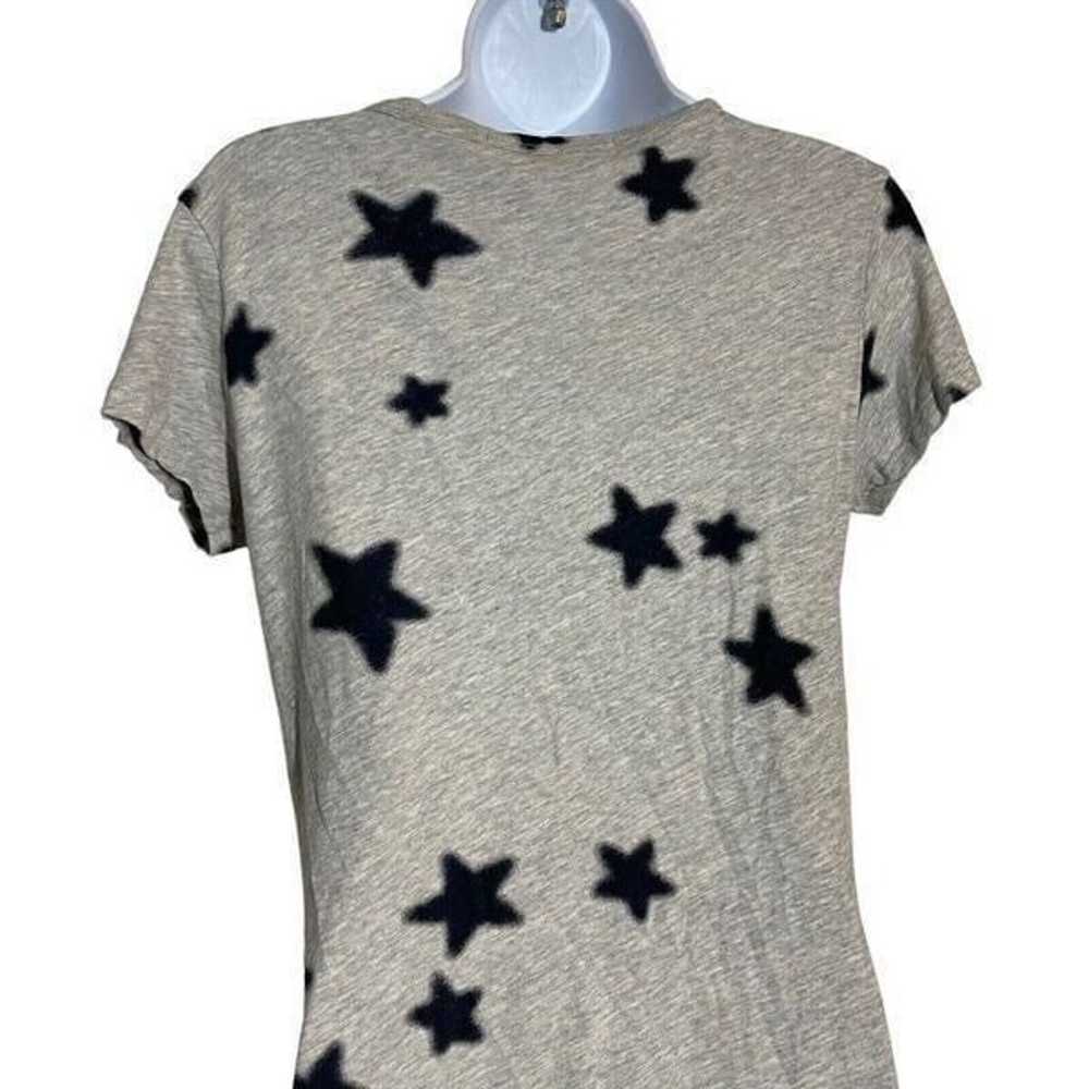 Pam & Gela Gray Star Print V-Neck T-Shirt Dress S - image 4