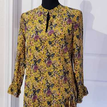 Madewell x Karen Walker Silk Floral Loretta Dress… - image 1