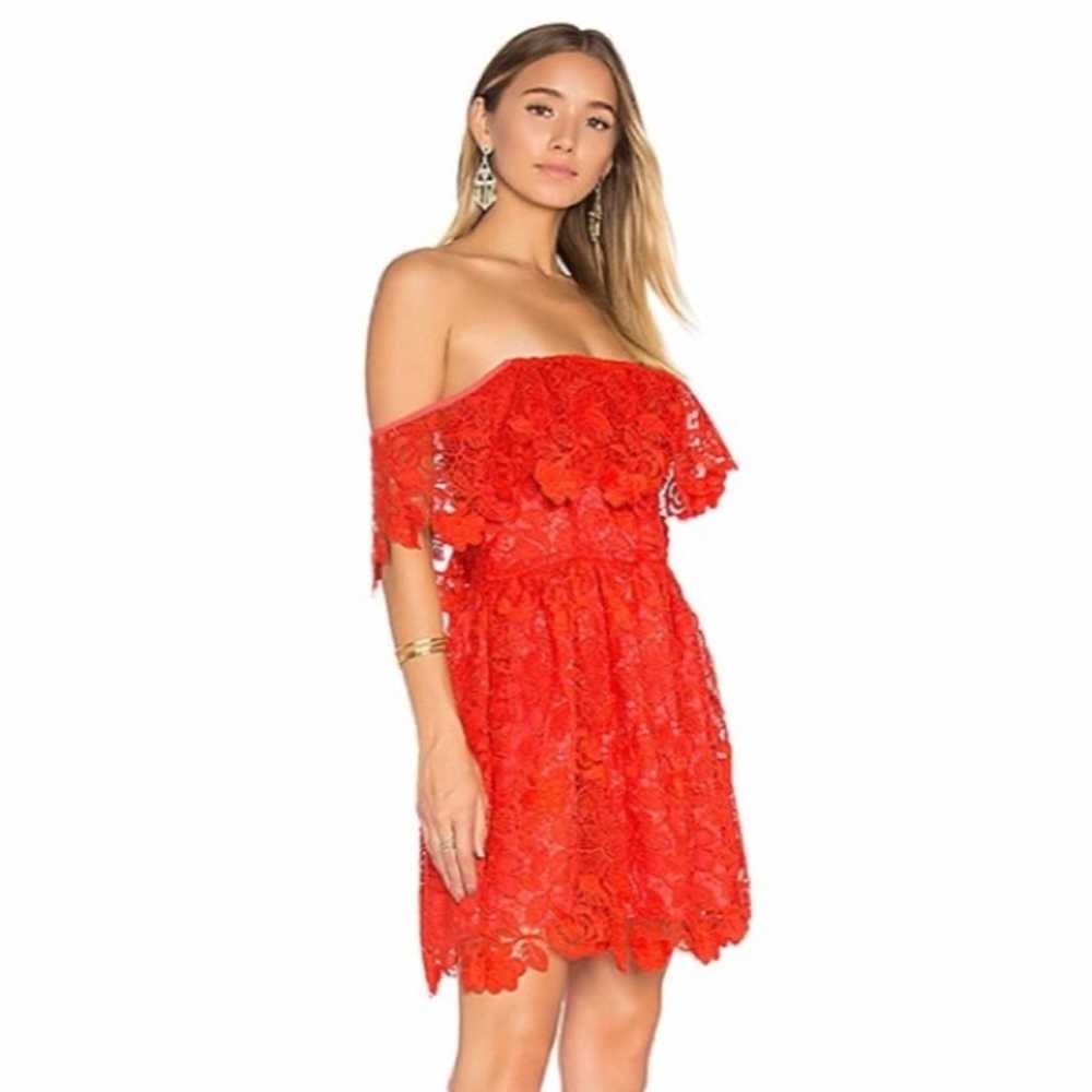 Lovers + Friends Dream Vacay Off Shoulder Red Lac… - image 4