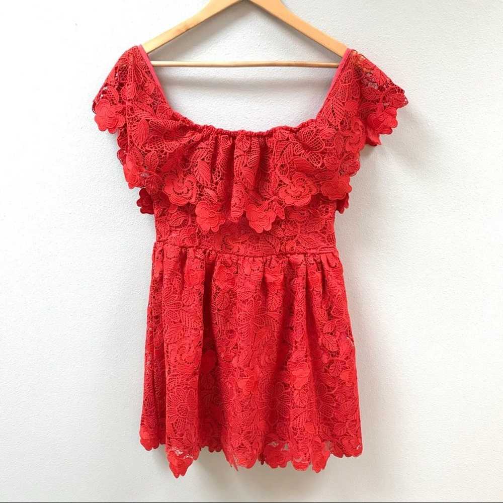 Lovers + Friends Dream Vacay Off Shoulder Red Lac… - image 5