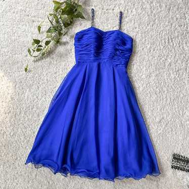 [mac duggal] royal blue embellished strap formal d