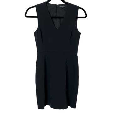Theory V-Neck Black Sleeveless Mini Dress Women’s… - image 1