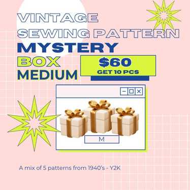 Vintage Sewing Pattern Mystery Box WOMENS Med 10 f