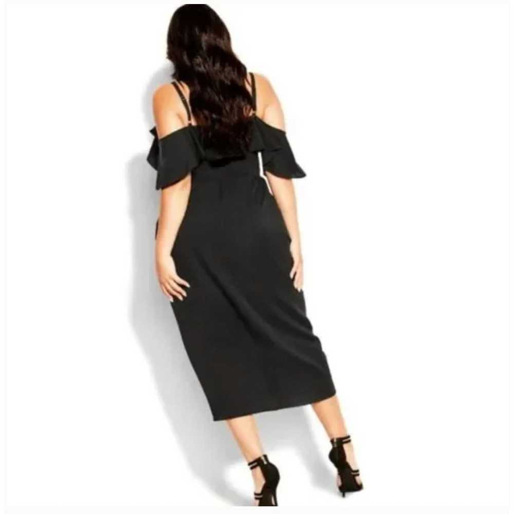 City Chic Curves Cold Shoulder Midi Dress Lined W… - image 2