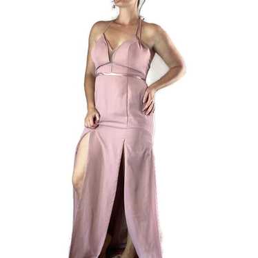 Azazie Blush Pink Maxi Dress Formal Gown Size 8