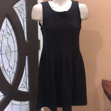 Ganni black textured dress