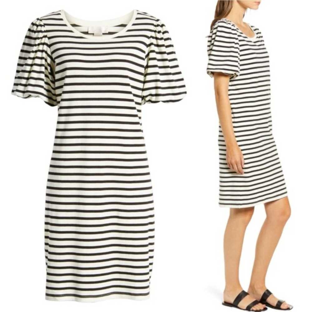 Rachel Parcell Cotton Knit Bubble Sleeve Dress Bl… - image 2