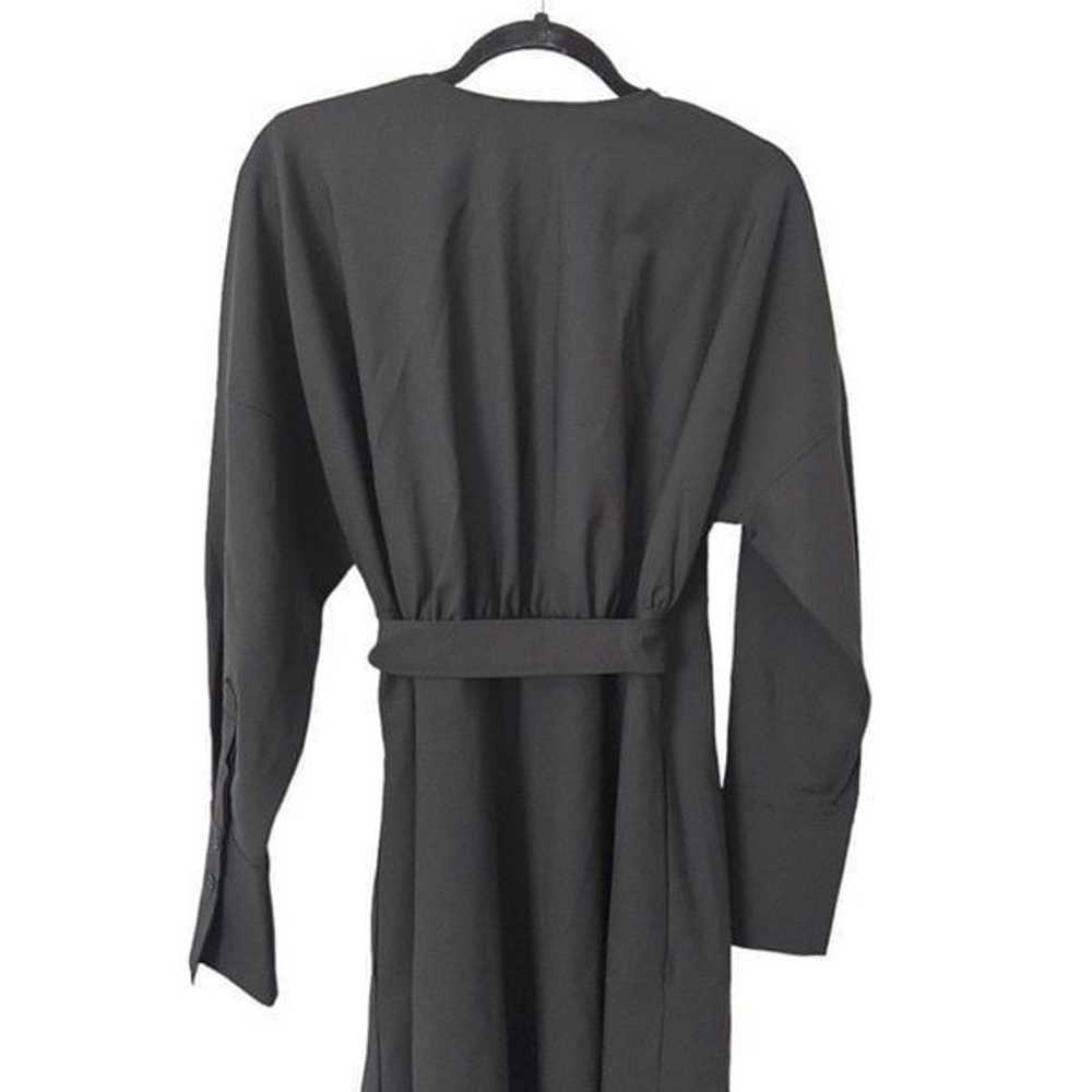 COS Wool Crepe Wrap Dress in Black NWOT Sz 10 - image 3