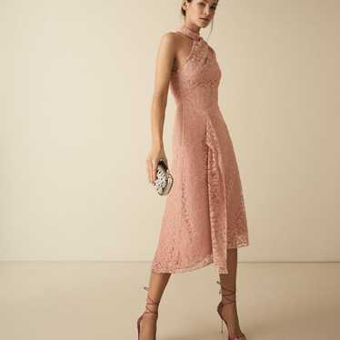 REISS Stephie Asymmetric Lace Dress