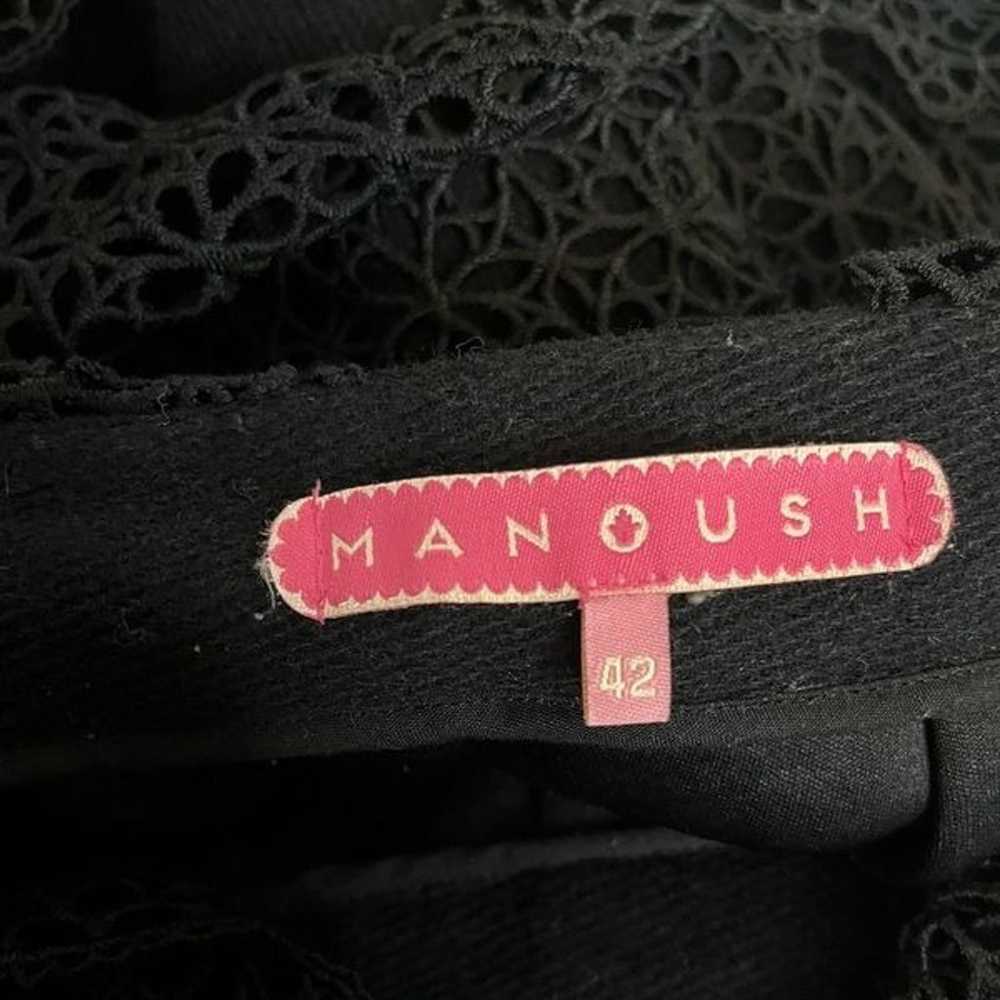 Manoush Black Wool Lace Strap Pinafore Dress Size… - image 2