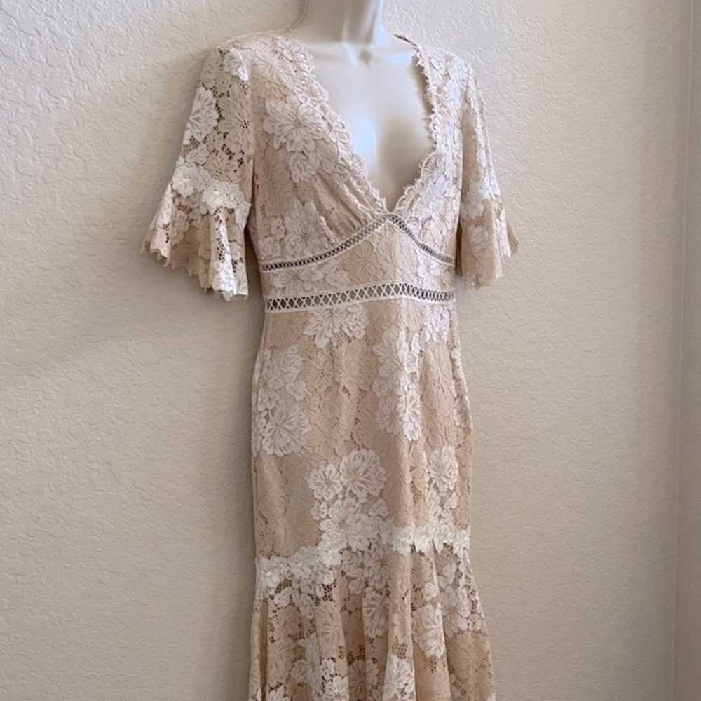 Saylor Ruffle Lace Maggy Midi Dress Ruffle Sleeve… - image 4