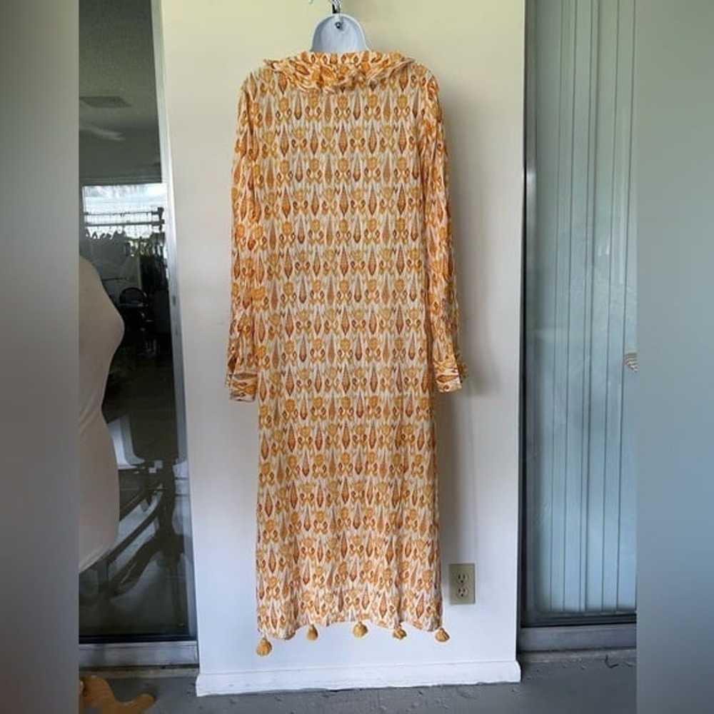 Figue Seralina caftan orange yellow batik ikat ru… - image 5