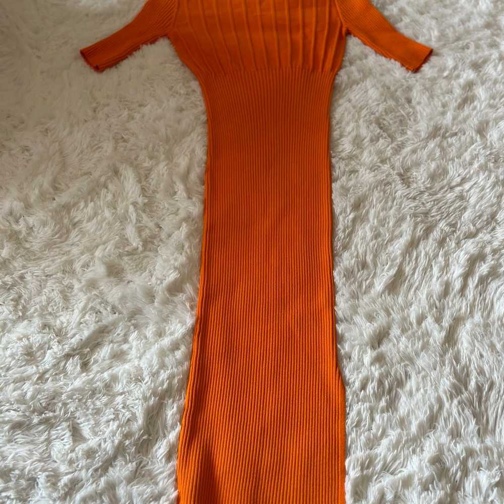 Frame - Ribbed-knit midi dress size M - image 9