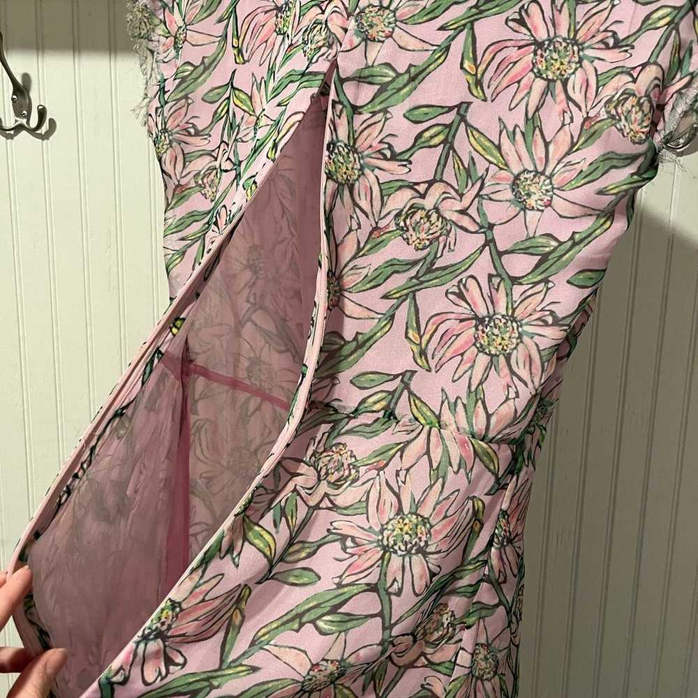 Dodo Bar Or Pink Floral Print Long Wrap Dress- SZ… - image 11
