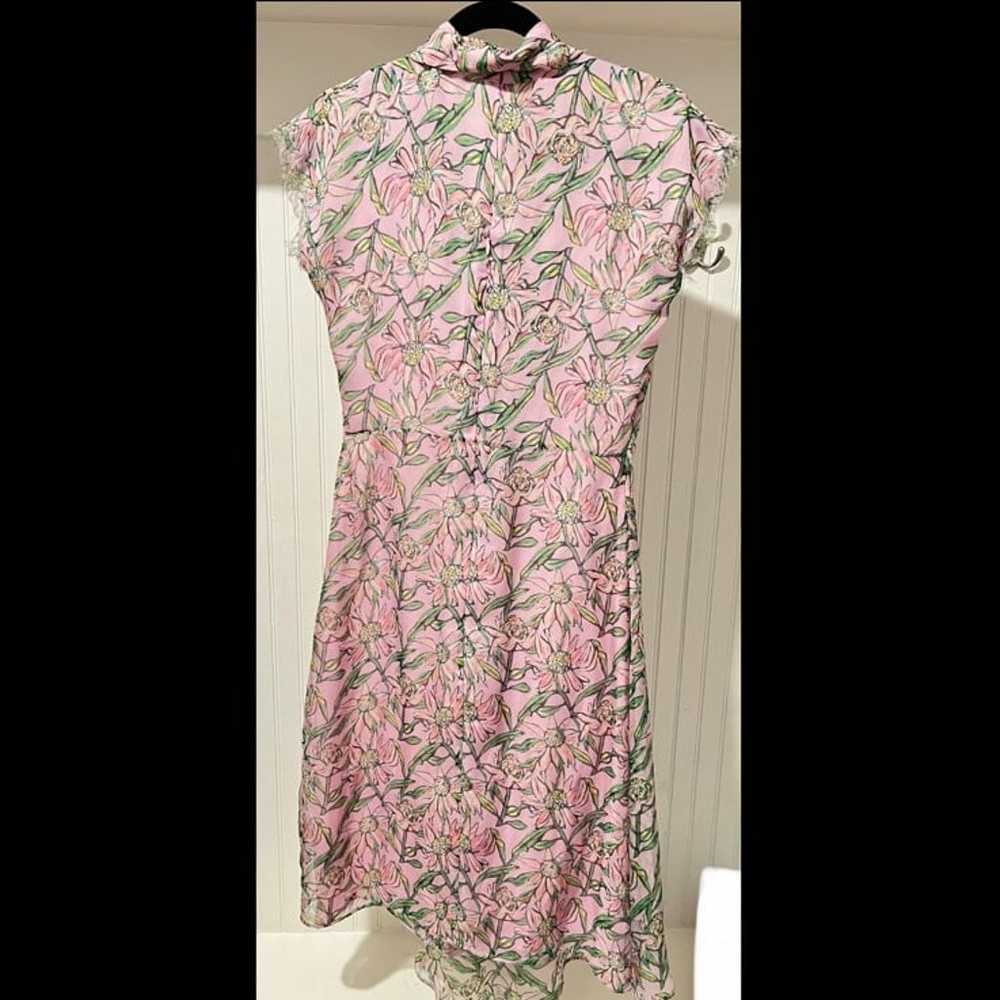 Dodo Bar Or Pink Floral Print Long Wrap Dress- SZ… - image 2