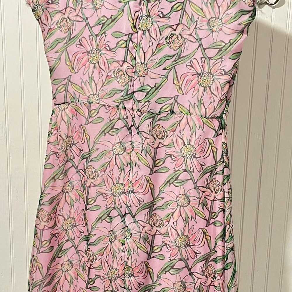 Dodo Bar Or Pink Floral Print Long Wrap Dress- SZ… - image 8