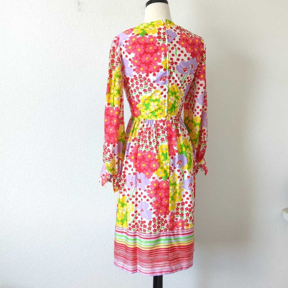 Vintage Neusteters 70s 60s Colorful Long Sleeve D… - image 6