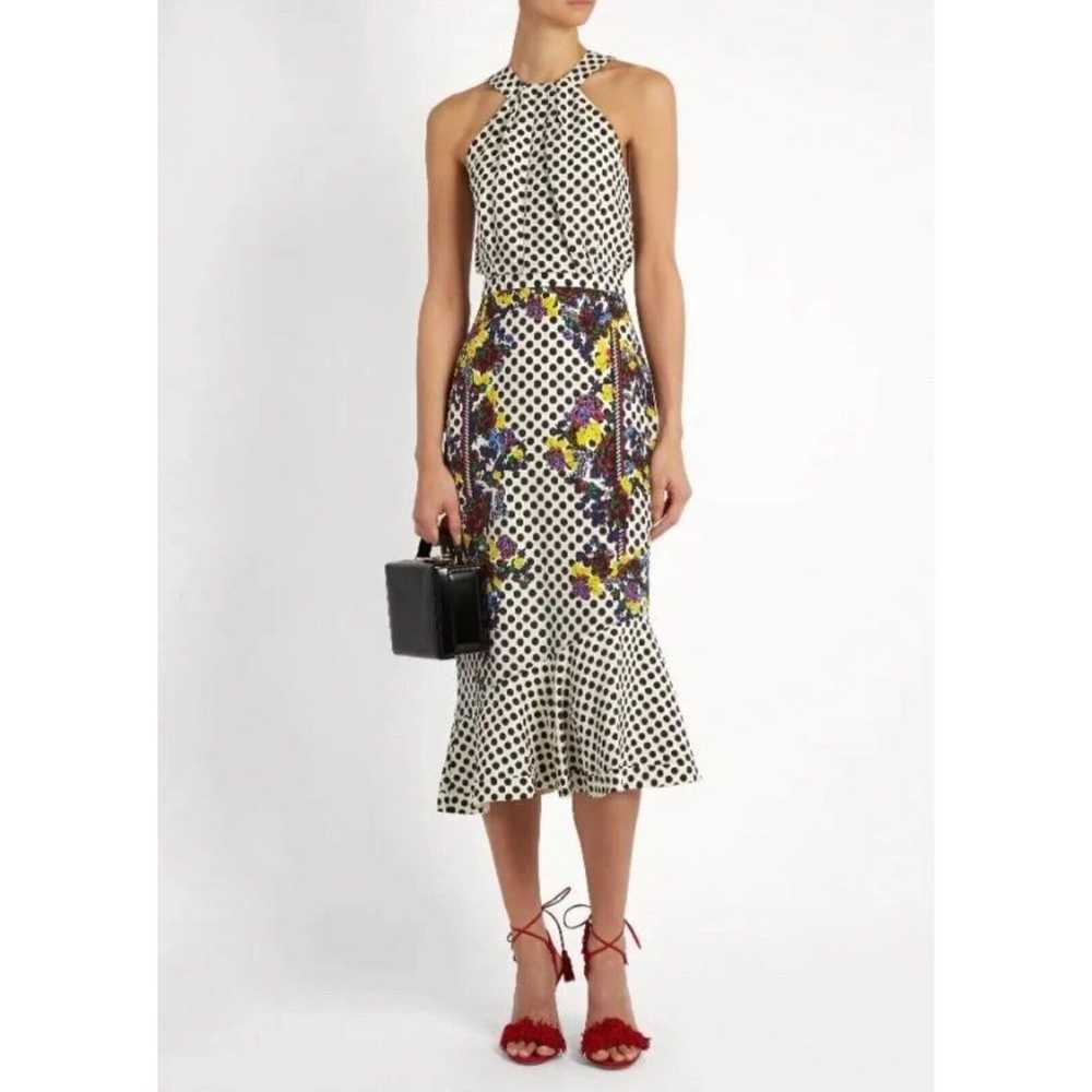 SALONI Tuckernuck Polka Dot Floral Midi Dress Wom… - image 2