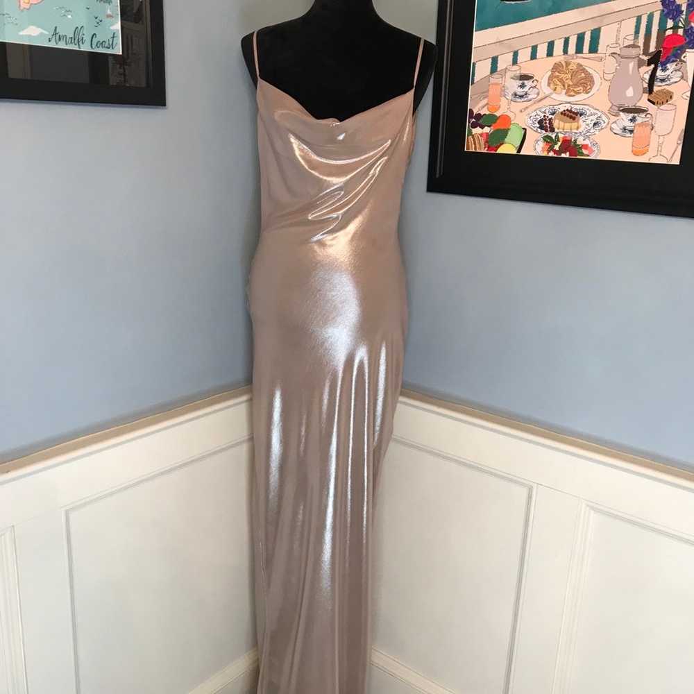 NWOT House of CB Champagne Silver Leia Backless S… - image 2