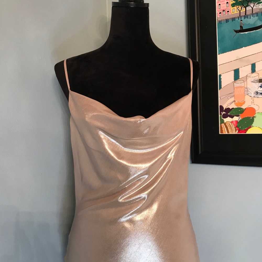 NWOT House of CB Champagne Silver Leia Backless S… - image 3
