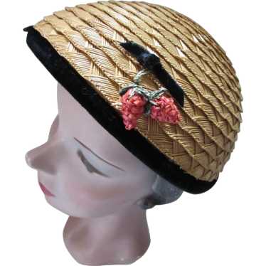 Sweet Little Straw Topper Hat Dangling Strawberrie
