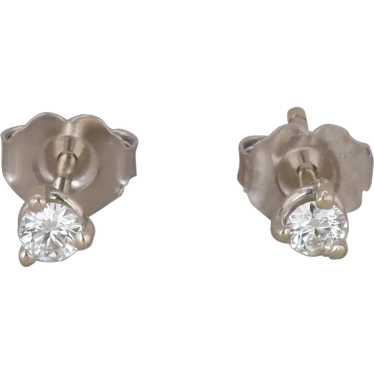14k White Gold 0.22cttw Diamond Stud Earrings